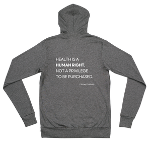 Health Is a Human Right - Unisex zip hoodie