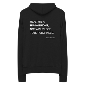 Health Is a Human Right - Unisex zip hoodie